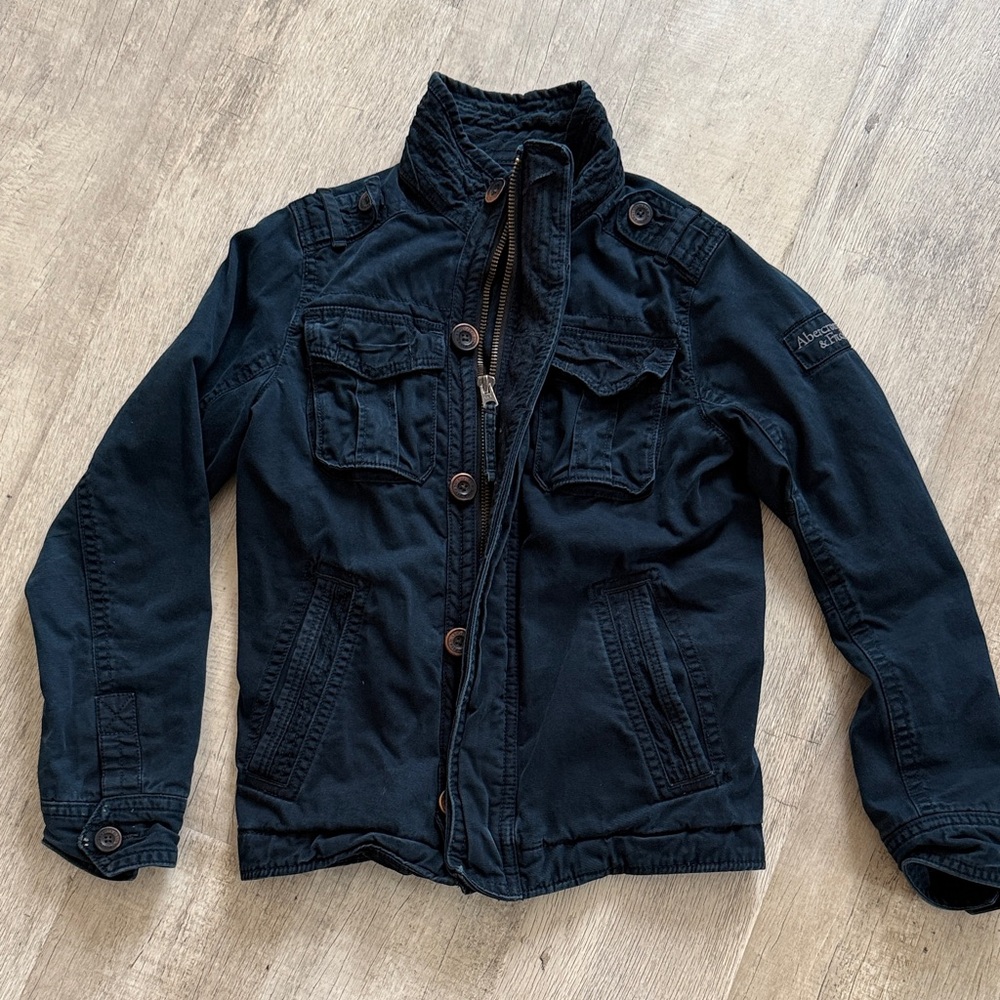 Abercrombie & Fitch Dark Blue Military Jacket